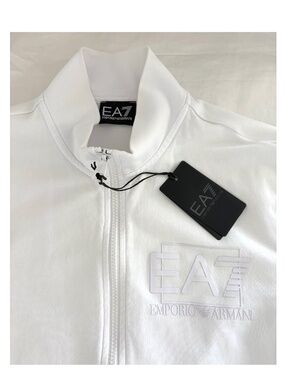 EMPORIO ARMANI EA7 Track Zip Jacket Size X-SMALL in White (NEW) $190 MSRP